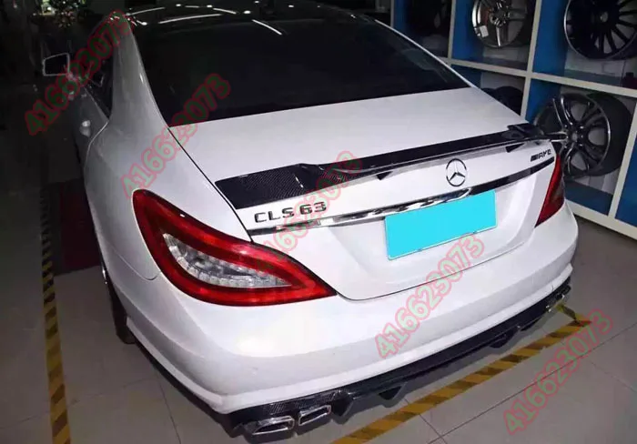 Подходит для Mercedes-Benz W218 cls63 amg renntech cls320 300 углеродного волокна задний спойлер заднее крыло