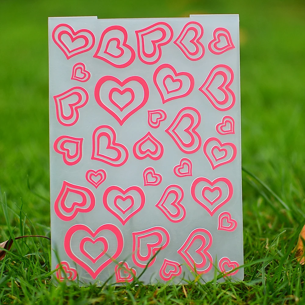 Buy Heart Love Plastic Embossing Folder for