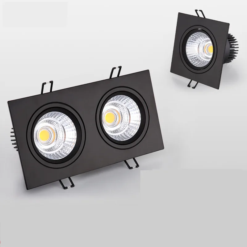 

10pcs Square Bright Recessed LED Dimmable Square Spot light COB 10W 20W 30W LED Spot light decoration Ceiling Lamp AC 110V 220V