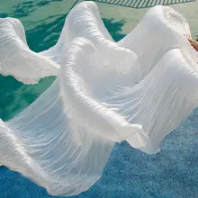 Высококачественный Шелковый танцевальный веер для танца живота настоящая шелковая вуаль 1 пара в продаже wihte цвета 180*90 см покупатели шоу