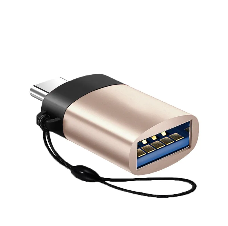 Адаптер OTG type-C к USB 3,0 для чтения флэш-накопитель Micro type C USB-C конвертер данных для зарядки клавиатуры мышь брелок на ремешке