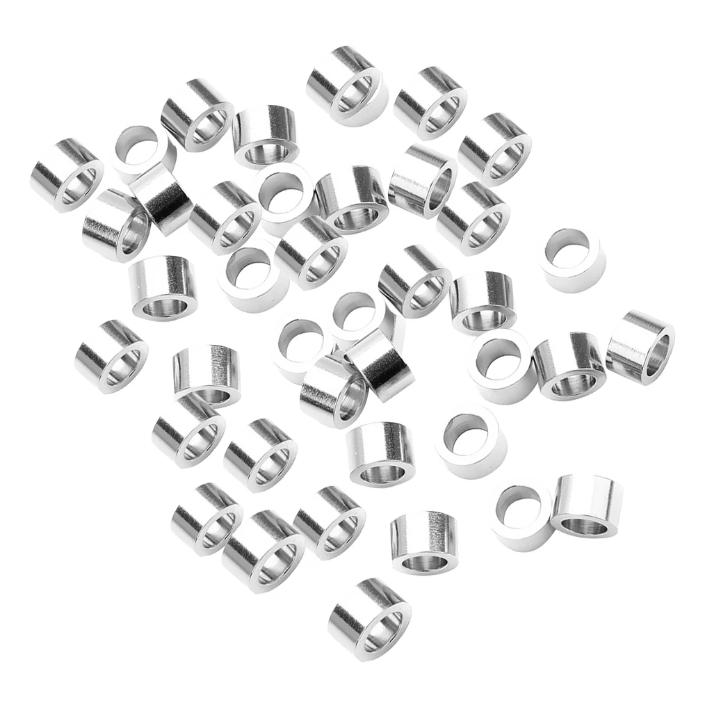 20 Pieces Stainless Steel Large Hole Cylinder Round Spacer Loose Beads DIY Jewelry Making, 4 x 5mm