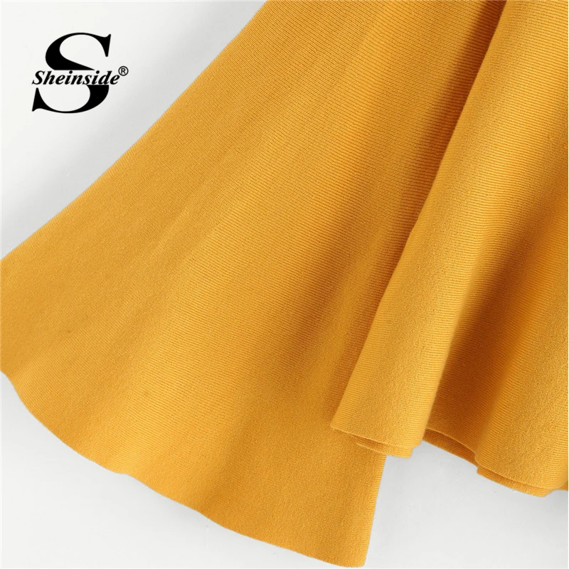 Sheinside Ginger Burgundy Pink 3 Color Women Sweater Stand Collar Bell Sleeve Solid Jumper 2018 Autumn Elegant Knitted Sweaters Sheinside Ginger Burgundy Pink 3 Color Women Sweater Stand Collar Bell Sleeve Solid Jumper 2018 Autumn Elegant Knitted Sweaters