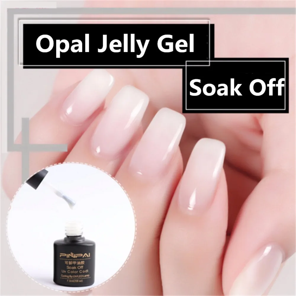 1 Bottle 7ml Opal Jelly Gel White Soak Off Manicure Nail Art UV Gel