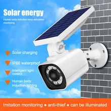 8 светодиодов Солнечный свет поддельный монитор форма регулируемый угол освещения водонепроницаемый светильник Прожектор уличный свет PIR/свет датчик движения