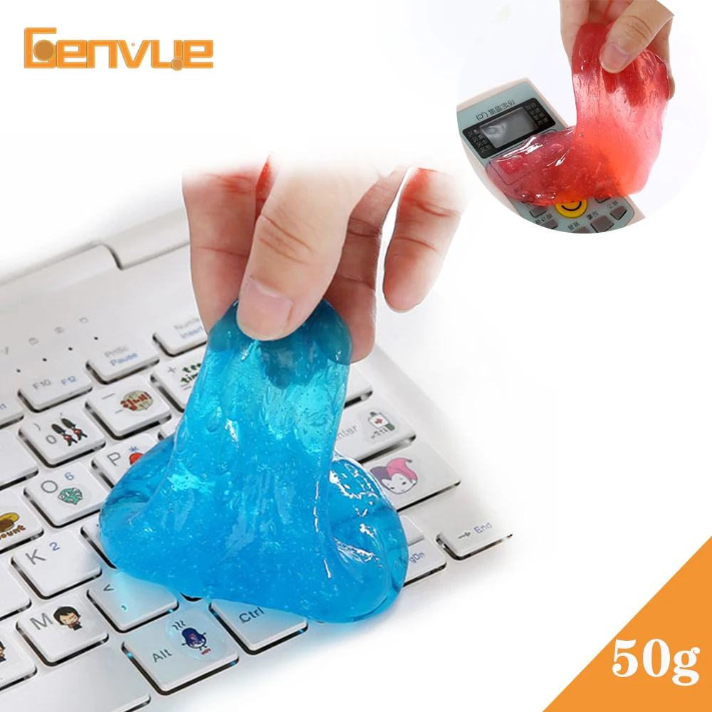 Keyboard Lizun Crystal Slime Glue Magic Gel Super Dust Clean Fluffy Clay Mud Supplies Toys Cotton Charms for Keyboard Laptop