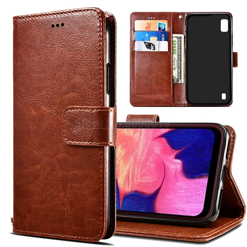 

For Samsung A10 Case on Samsung A10 SM-A105FD Case Flip 6.2 Leather Wallet Book Flip Case for Samsung Galaxy A10 A 10 A105 Cover