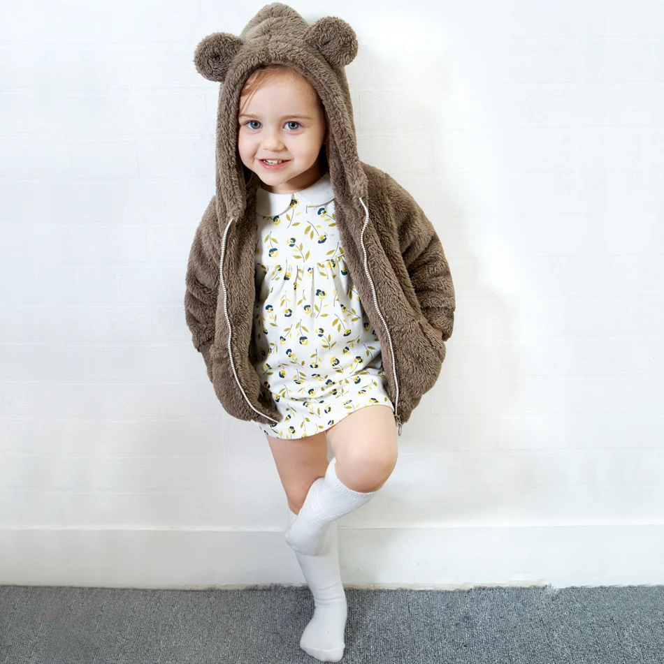 Baby Boy Girl Clothes Winter Warm Faux Fur Coat Cute Teddy Coat Hoodies