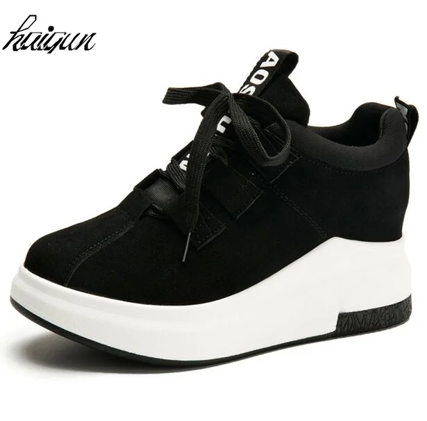 

2018 spring Women Gril Wedge Slipon Harajuku Shoes High Heels Casual Tenis Feminino Platform Basket Femme