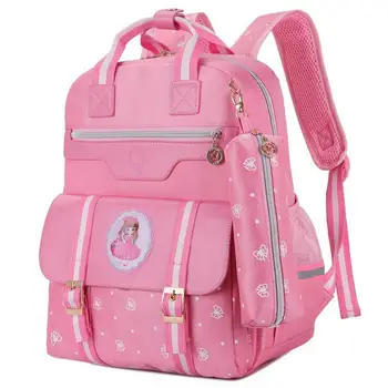 

children Princess Schoolbags pupil waterproof backpack girls student orthopedic breathable Grade 1-6 student cute bookbag