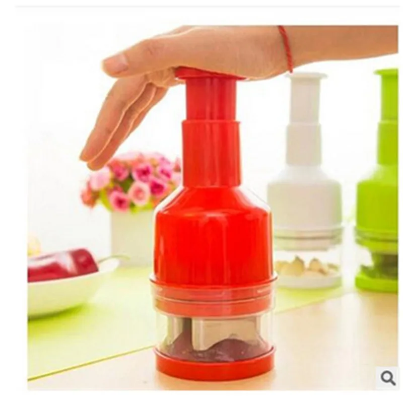 Stainless steel hand pressed chopped garlic onion ginger chopperin