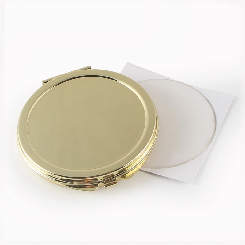 

5 pieces/lot Gold Compact Mirror Blank Magnifying Dia 51mm Pocket Mirror +Epoxy Sticker DIY set #18032 Small Trail Order