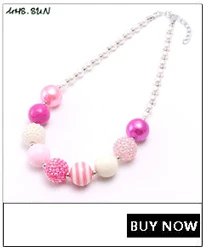 MHS.SUN Baby Kids Fashion Beads Necklace Child Charm Chunky Necklace Jewelry New Chunky Bubblegum Necklace Unisex Design 1Pcs