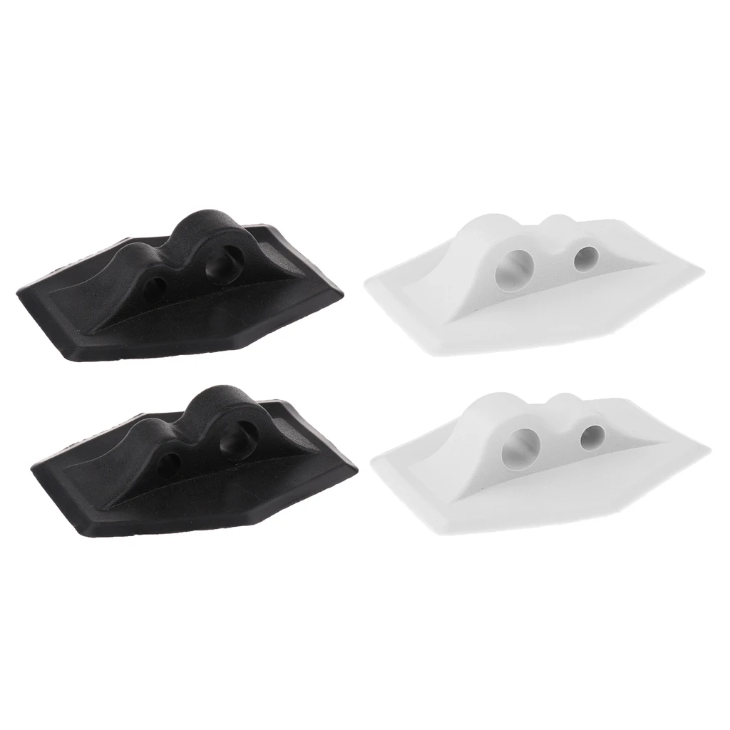 2 Pieces Durable PVC Inflatable Boat Kayak Canoe Rope Buckle Deck Mount Holder Clip 2 Holes Rubber Dinghy Accessories