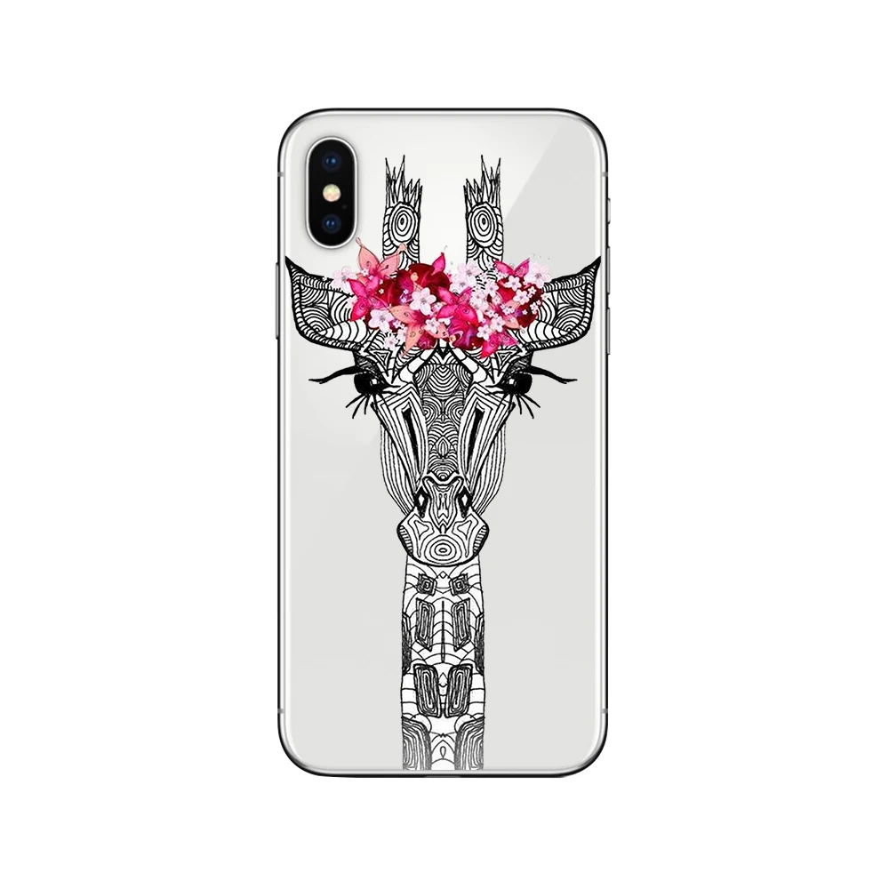 Чехол ciciber для iphone 7, 8, 6, 6S Plus, 5S, SE, X, XR, XS MAX, мягкий силиконовый чехол из ТПУ для iphone 11 Pro, Max, чехол для телефона с изображением животных, жирафа