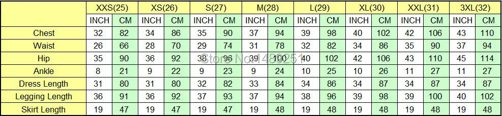 new size chart