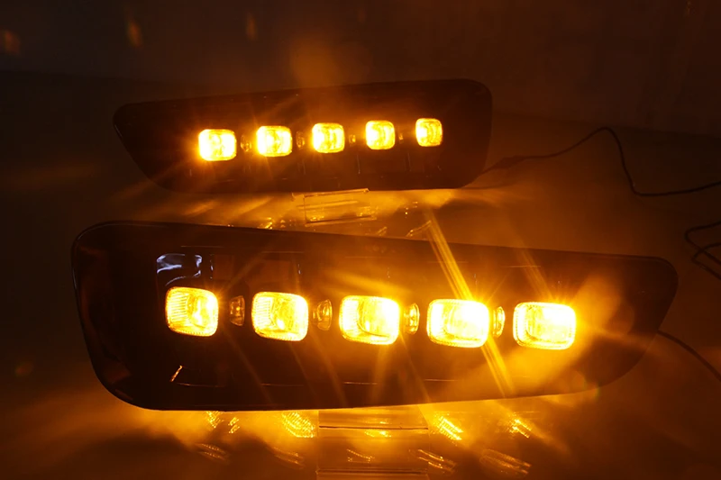 Для Ford Raptor SVT F150- дневные ходовые светодиодные дневные ходовые огни противотуманная лампа фары с желтым сигналом поворота