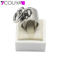 2016 Women s Rings US Size 6 11 Stainless Steel Silver Punk Width Rings With oval