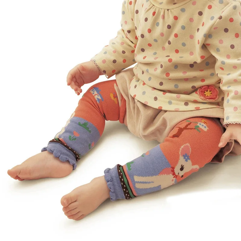Cartoon Baby Leg Warmers Cute Infant Socks Cotton Knitted Kids Safety