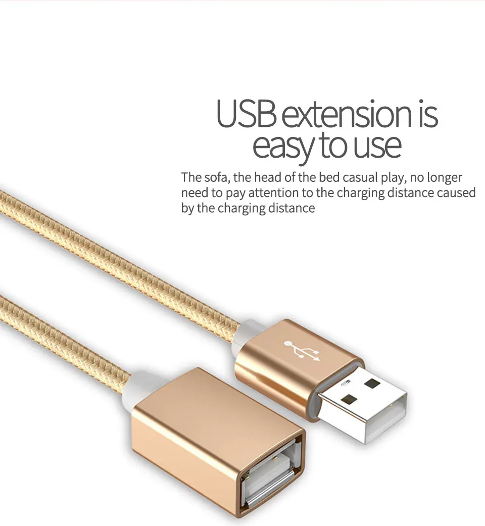 USB Extension Cable USB 3.0 Cable for PS4 Xbox  HDD SSD computer Smart TV  USB3.0 2.0 to Extender Data Cord Mini USB Extension (2)