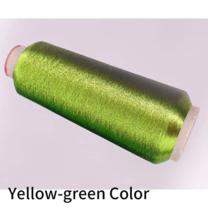 Yellow-green Color Нитки золотой металлик Серебряный шелк компьютерная вышивка Diy Вышивка крестиком линия для шитья Золотая тонкая проволока - Цвет: Yellow-green Color