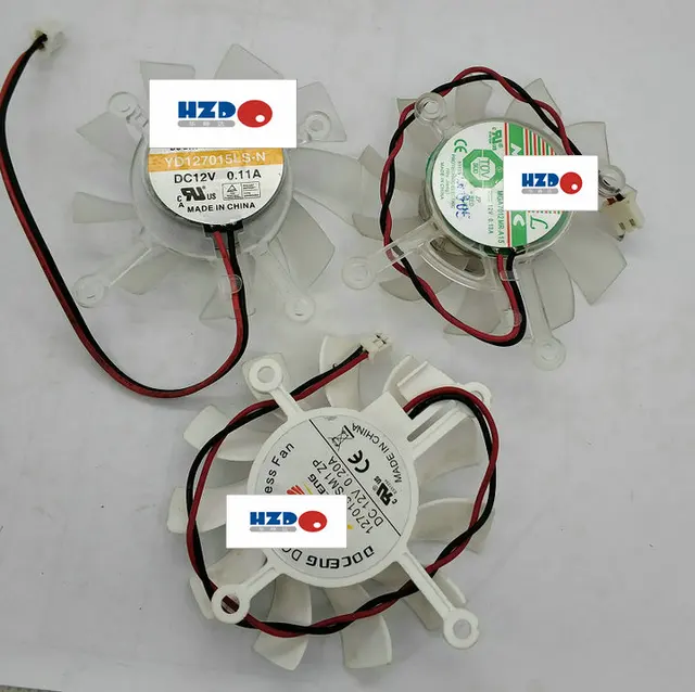Cheap HZDO For ASUS 8600GT 9600GT graphics card cooling fan YD127015LS-N  127015-SM1ZP MGA7012MR-A15 7015L12F ND2