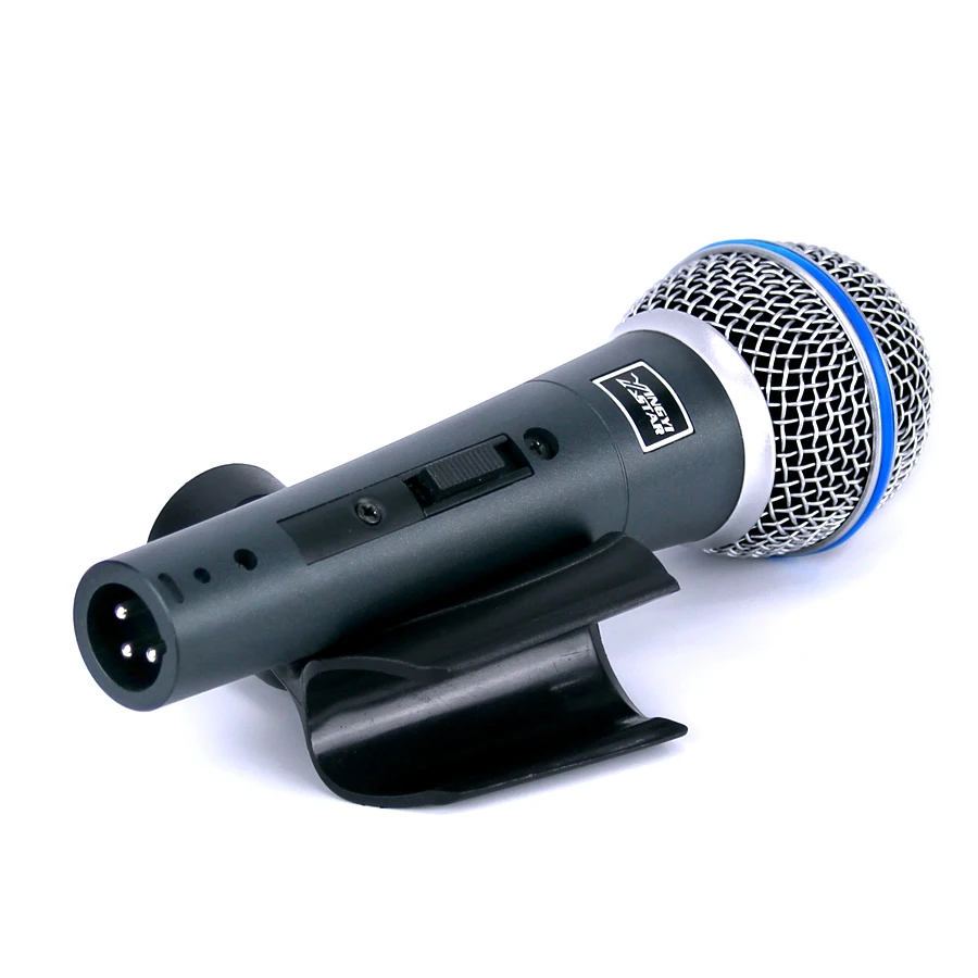 Профессиональный ручной переключатель кардиоидный вокальный микрофон динамический проводной микрофон для BETA58A KTV караоке ПК поет микрофон fio Microfono