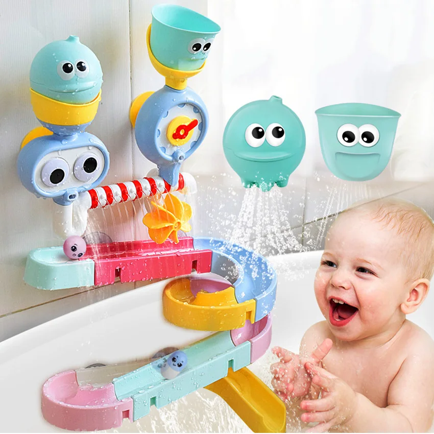 

2019 NEW Suction Cup Orbits Track Bath Toys with Sucker Bathroom Shower Pool Bathtub Swimming Machine Gift for Children kids