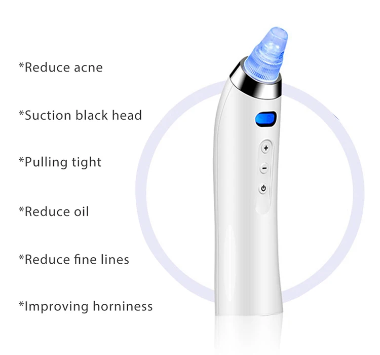 Removedor de Sucção a Vácuo para Aspirador de pó para Limpeza Facial Pore Cleaner Cravo Acne Pimple Remover Tool Pontos Pretos 12 High Quality Beleza e saúde