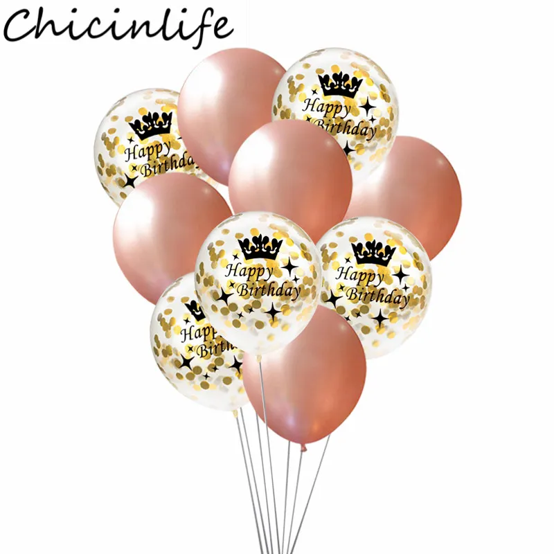 Chicinlife 12 дюймов Rosegold 30 40 50 лет конфетти воздушные шары для взрослых с днем рождения Юбилей шары Декор поставки