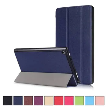 

Casual Solid Folding Folio Case for Amazon New Fire HD8 2016/2017 Tablet Stand Cover New Fire HD8 Cases