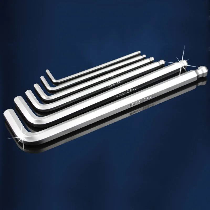 

1-5Pcs 1.5mm-10mm CR-V Steel L-Shape Hex Key Repair Tools Powerful Type Allen Wrench Spanner Ball Head Allen Key Lengthen