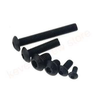 

10pcs M8x45 /50/55/60 mm yuan cup Half round pan head black grade 10.9 carbon Steel Hex Socket Head Cap Screw