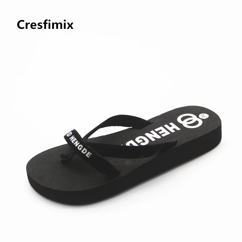 Cresfimix women fashion eva 3cm height flip flops lady casual soft and comfortable flip flops female cool black beach flip flops Cresfimix women fashion eva 3cm height flip flops lady casual soft and comfortable flip flops female cool black beach flip flops