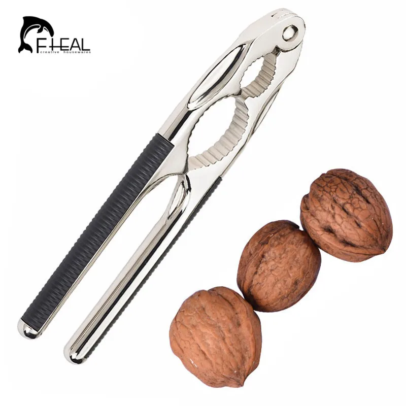 Fheal Stainless Steel Walnut Cracker Nut Cracker Kitchen Antislip Nut