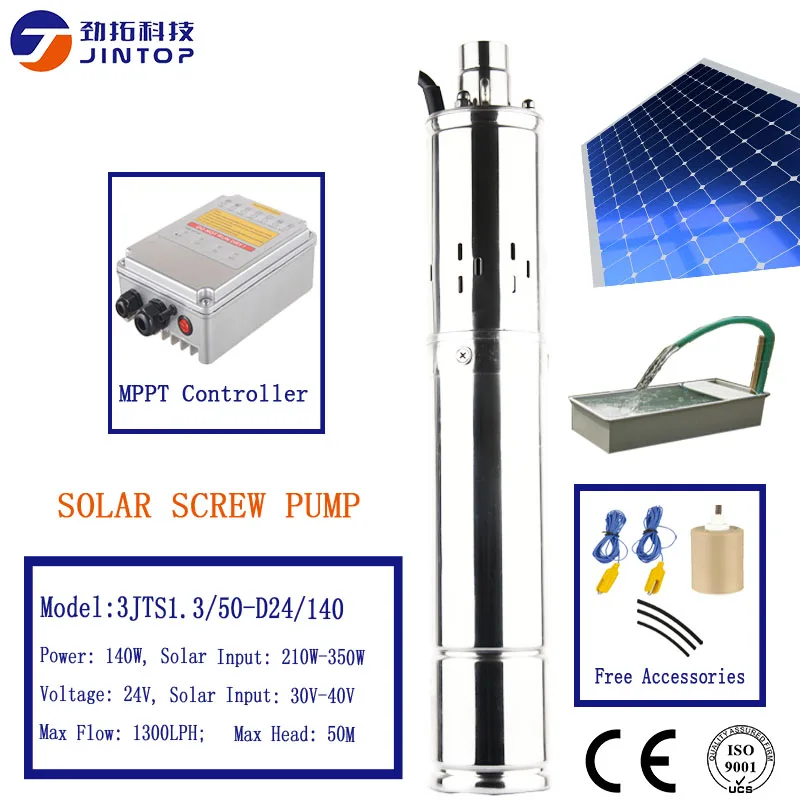 (Модель 3JTS1.3/50-D24/140) JINTOP SOLAR DC винтовой насос со сроком службы солнечной