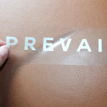 Этикетки настроены белый логотип в прозрачной бутылке виниловые наклейки, Круглый угол Роскошные прозрачный клей водонепроницаемый наклейки