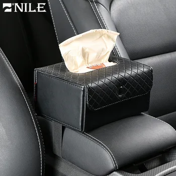 

Nile 1 PCS Leather Foldable Car Tissue Box Auto Seat Back Tissue Box For Home Office Car Stowing Tidying Interior Accessories