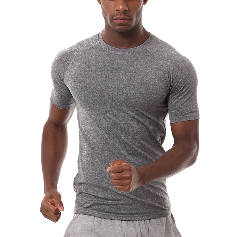 Мужская компрессионная футболка с коротким рукавом быстросохнущая дышащая для летних видов спорта для бега YA88