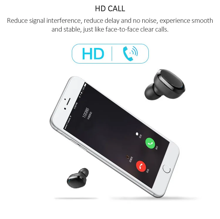 Бизнес в ухо V4.2 Bluetooth наушники беспроводные 3D стерео телефон Eaebud моно гарнитура банк питания с микрофоном громкой связи звонки