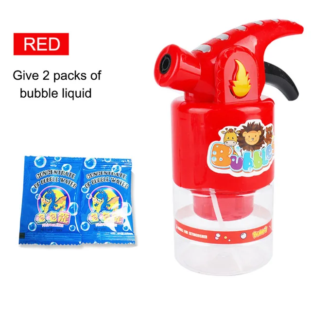 Children Bubble Maker Fire Extinguisher Shape Bubble Blower Flashing