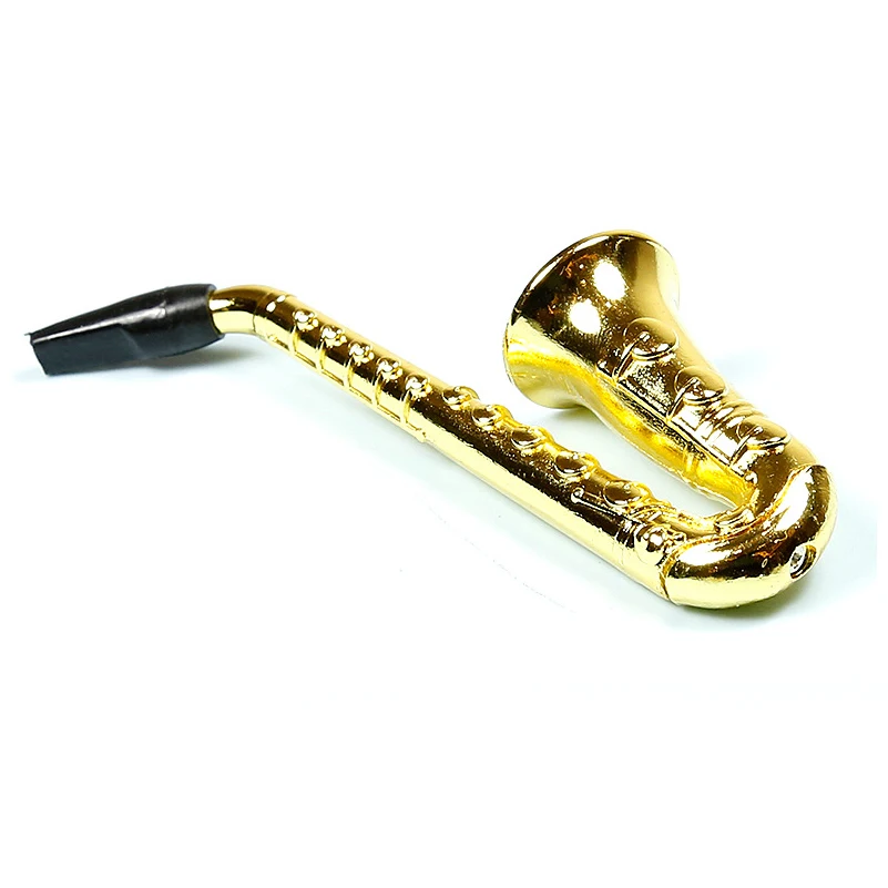 1 Piece Saxophone Style Tobacco Pipe Smoking Accessories Zinc Alloy