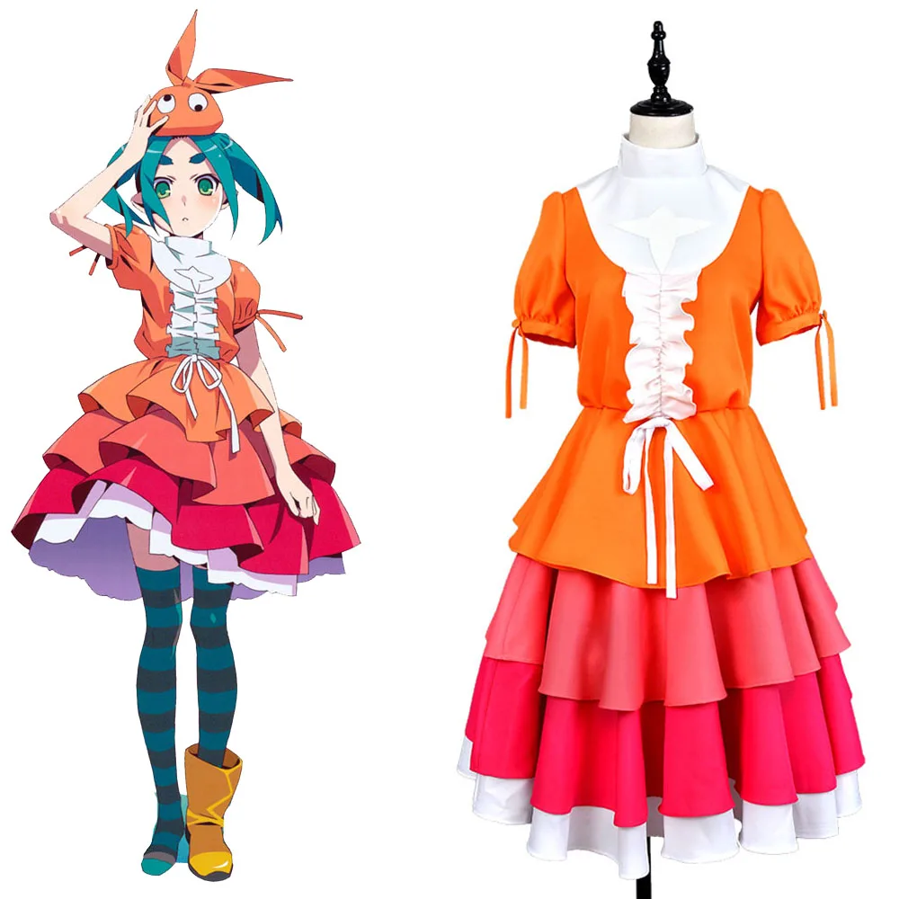 

Monogatari Series Nisemonogatari Yotsugi Ononoki Dress Transformed Uniform Halloween Cosplay Costume For Cute Girl Female Sets