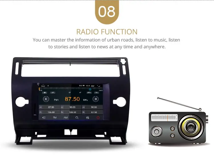 LJDA Android 10,0 автомобильный dvd-плеер для Citroen C4 Quatre Triumph wifi 1 Din Автомобильный Радио gps Навигация стерео руль 2G ram