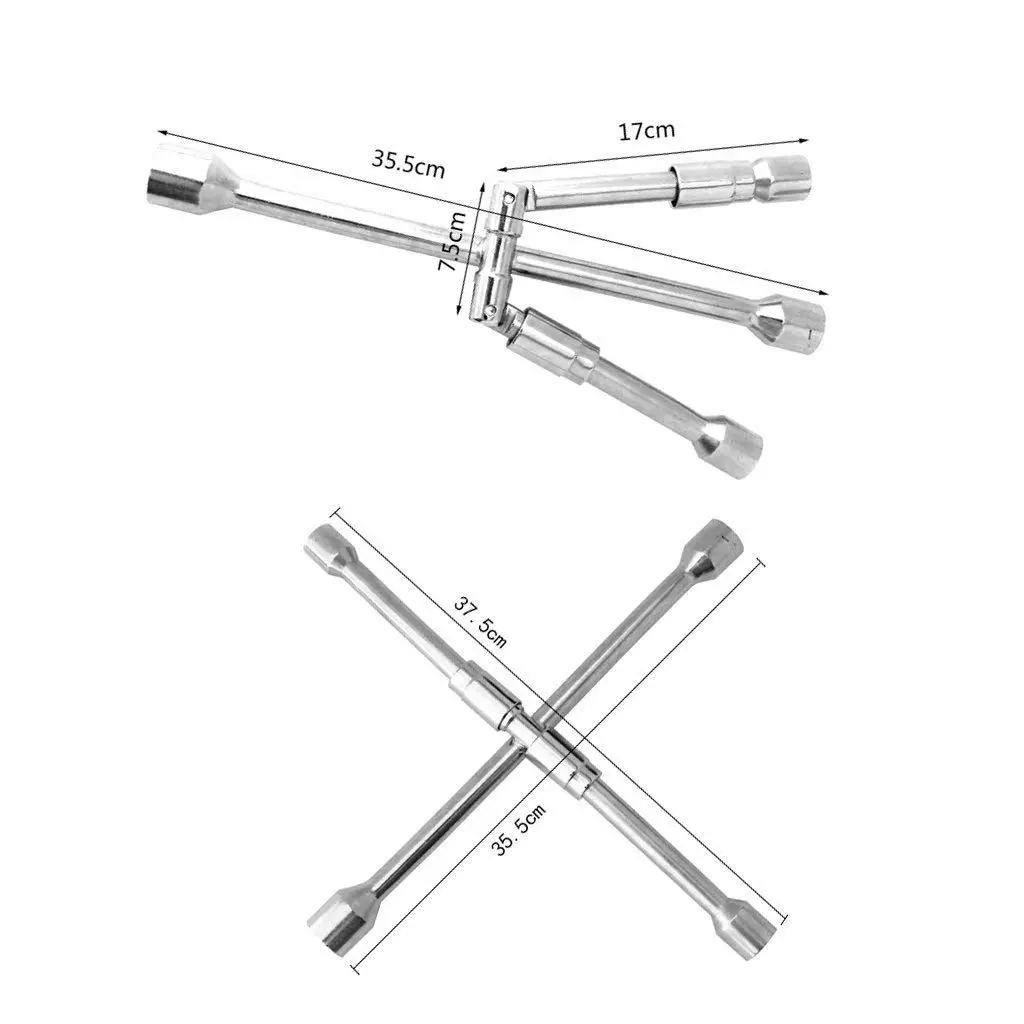 17 мм 19 мм 21 мм 23 мм 4 канальный Авто Ремонт Колесные гайки гнездо крест разводной раздвижной гаечный ключ для ручных инструментов складной ключ для снятия установки гаечный ключ
