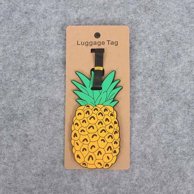 Kreative Obst Gepäckanhänger aus Silikagel, Koffer-ID-Adresshalter, Gepäcketikett für Reisen, Tragbares Label