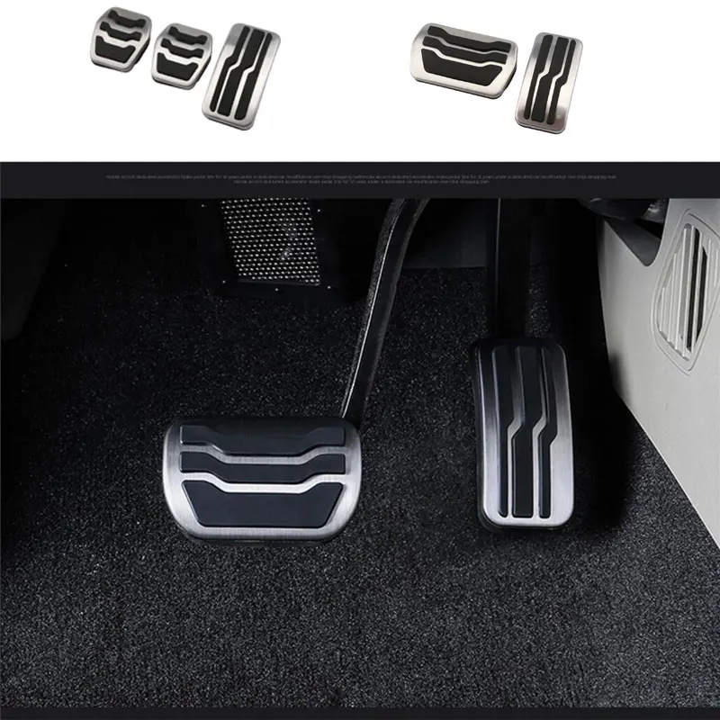 Stainless Steel Car font b Interior b font Gas Fuel Pedal Brake Pedals Cover for Ford