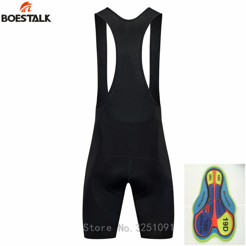 

black high quality classic bib shorts race bicycle bottom Ropa Ciclismo bike pants 19D gel pad Italy Silicon grippers at leg