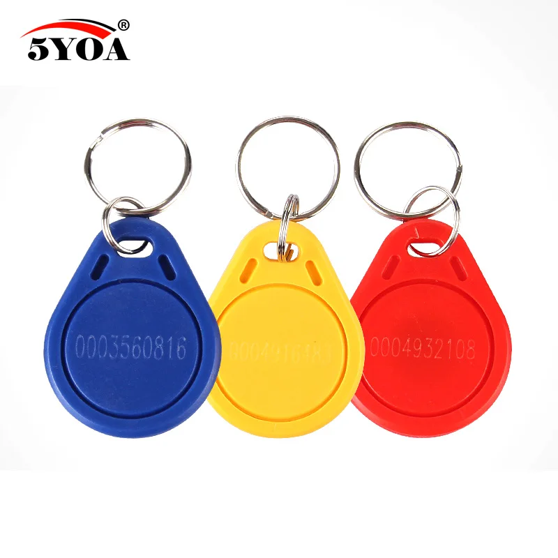 10 pces rfid ler apenas chave fob keyfobs chaveiro anel token 125khz proximidade id cartão chip em 4100/4102 tk4100 controle de acesso