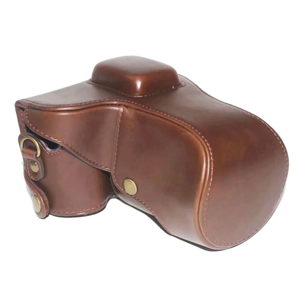 New PU Leather Camera Case Bag Cover For Samsung NX300 NX-300 With Camera Strap Black Coffee Brown camera handbag